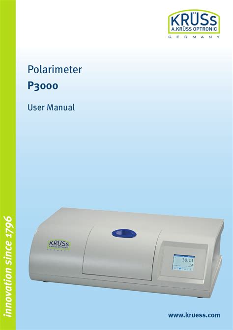 polarimeter kruss p3000|KRUSS P3000 USER MANUAL Pdf Download.